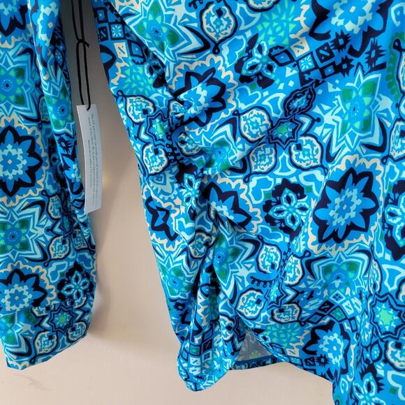 AmberNoon II by Erum Ilyas Half-Zip Swim Cover-Up Dress 2x - Picture 2 of 7